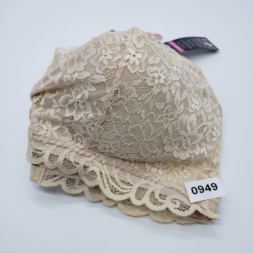 Nwt Bali women US 3XL tan bra latte lift stretch lace bralette convertible back - Picture 11 of 11